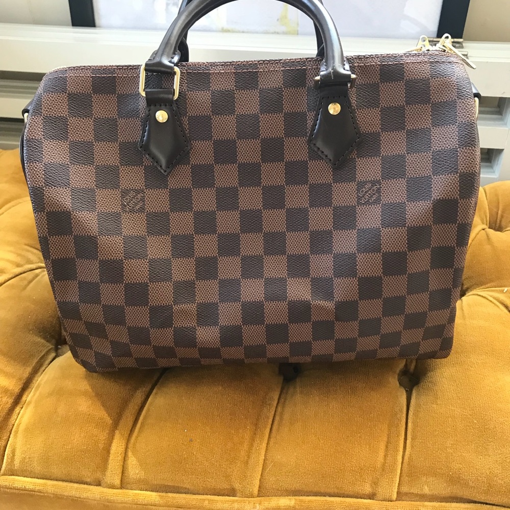 LOUIS VUITTON Damier Ebene Speedy Bandouliere 30